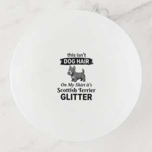 Scottish Terrier Glitter Funny Dog Lover Design_1 Trinket Tray