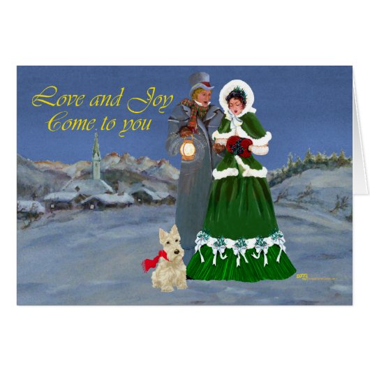 Scottish Terrier Greeting Card (Front Horizontal)