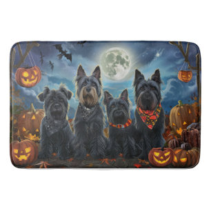 Scottish Terrier Halloween Spooky Bath Mat