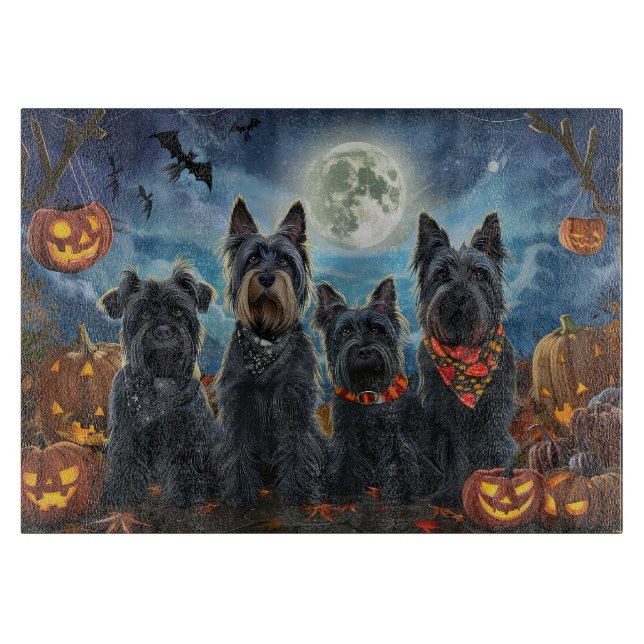 Scottish Terrier Halloween Spooky Cutting Board (Front)