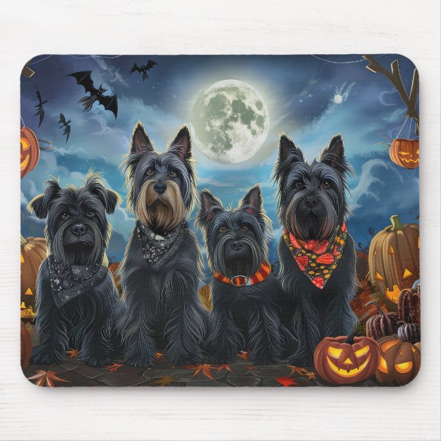 Scottish Terrier Halloween Spooky Mouse Pad (Front)