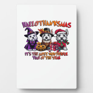 Scottish Terrier Halloween Thanksgiving Christmas  Plaque
