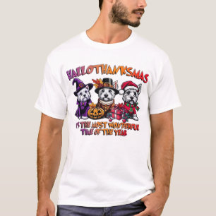 Scottish Terrier Halloween Thanksgiving Christmas  T-Shirt
