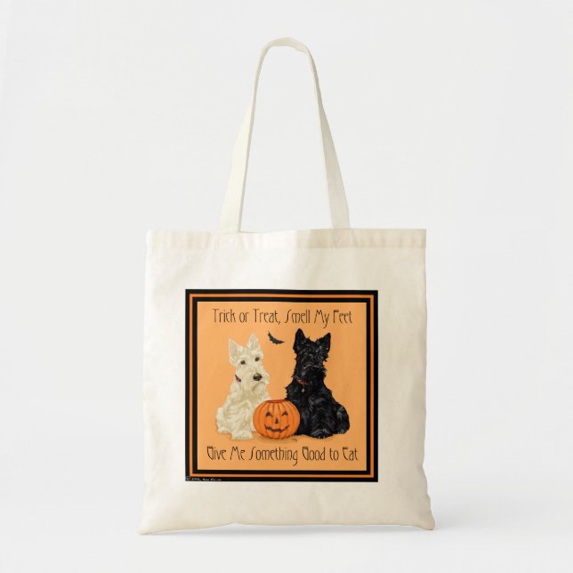 Scottish Terrier Halloween Tote (Front)