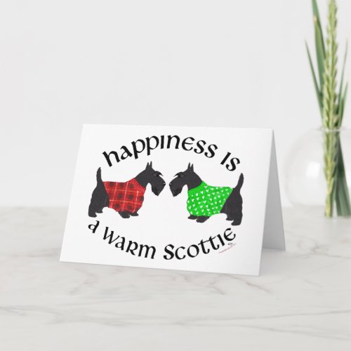 Scottish Terrier Happiness Holiday Card
