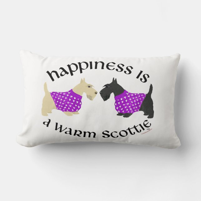 Scottish Terrier Happiness Pillow (Front)