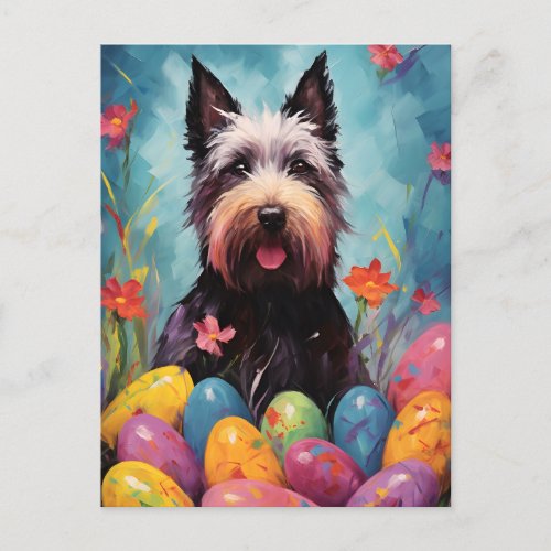 Scottish Terrier Happy Easter Postcard