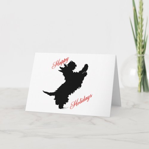 Scottish Terrier Happy Holidays Holiday Card