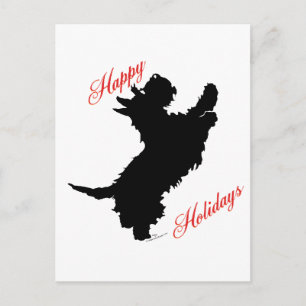 Scottish Terrier Happy Holidays Holiday Postcard