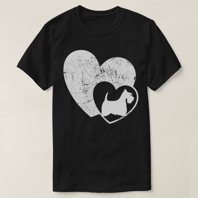 Scottish Terrier Heart Dog  T-Shirt (Design Front)