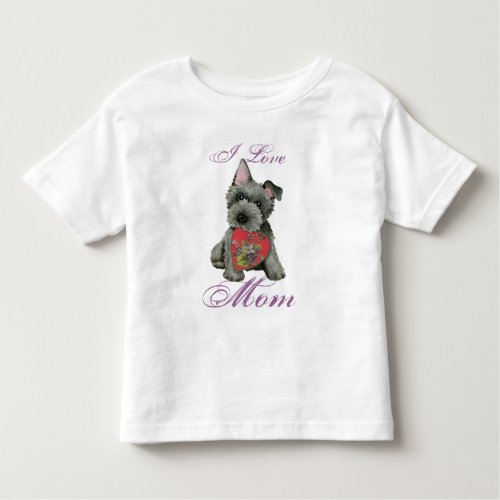 Scottish Terrier Heart Mom Toddler T_shirt