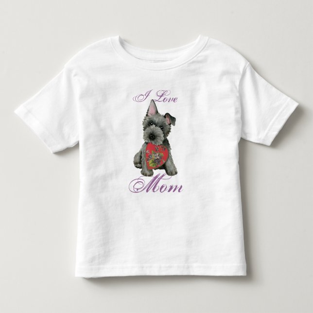 Scottish Terrier Heart Mom Toddler T-shirt (Front)