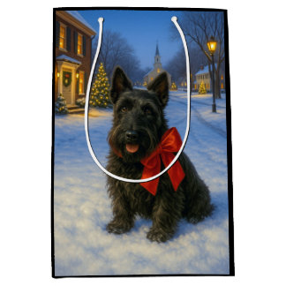 Scottish Terrier Holiday Medium Gift Bag