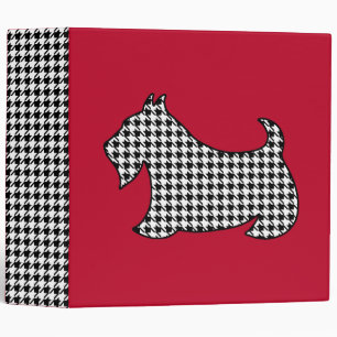Scottish Terrier Houndstooth Binder