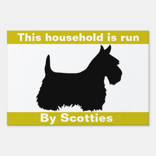 Scottish Terrier ,household run by Scotties Sign