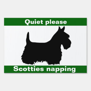 Scottish Terrier ,household run by Scotties Yard Sign