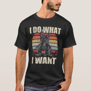 Scottish Terrier I Do What I Want Dog Vintage Ret T-Shirt