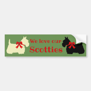 Scottish Terrier, I love my Scotties/wheaten/black Bumper Sticker