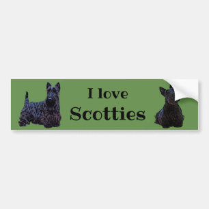 Scottish Terrier, I love Scotties, black Scotties Bumper Sticker