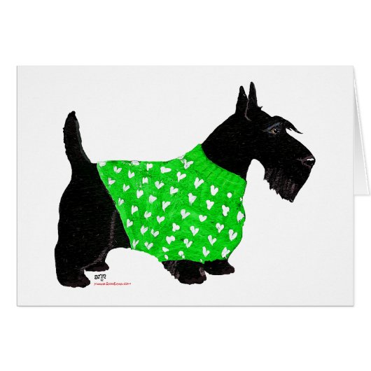Scottish Terrier in a Sweater Cards (Front Horizontal)