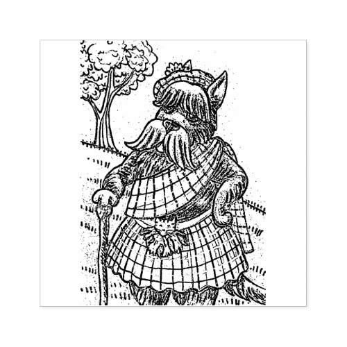 SCOTTISH TERRIER IN KILT CAT SPORRAN SCOTTIE DOG RUBBER STAMP