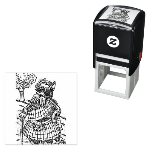 SCOTTISH TERRIER IN KILT CAT SPORRAN SCOTTIE DOG SELF_INKING STAMP