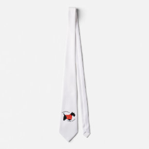 Scottish Terrier in Red Plaid Sweater Neck Tie