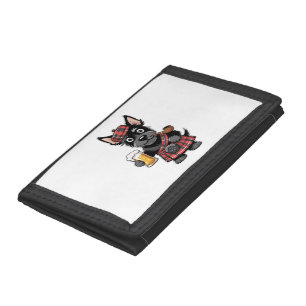 Scottish Terrier in Tartan Kilt with Beer and Pipe Tri-fold Wallet