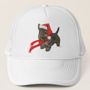 Scottish Terrier is Santa's Helper Trucker Hat