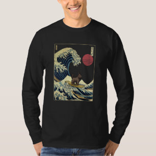 Scottish Terrier Japanese Kanagawa Wave Surf Dog T-Shirt