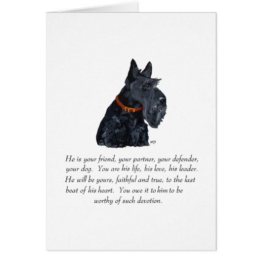 Scottish Terrier Keepsake Cards (Front)
