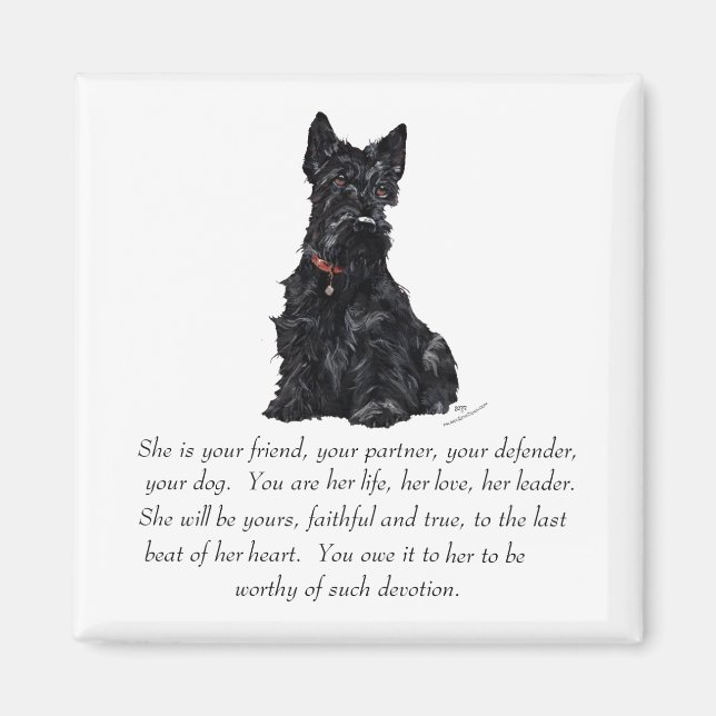 Scottish Terrier Keepsake - FEMALE Magnet (Front)