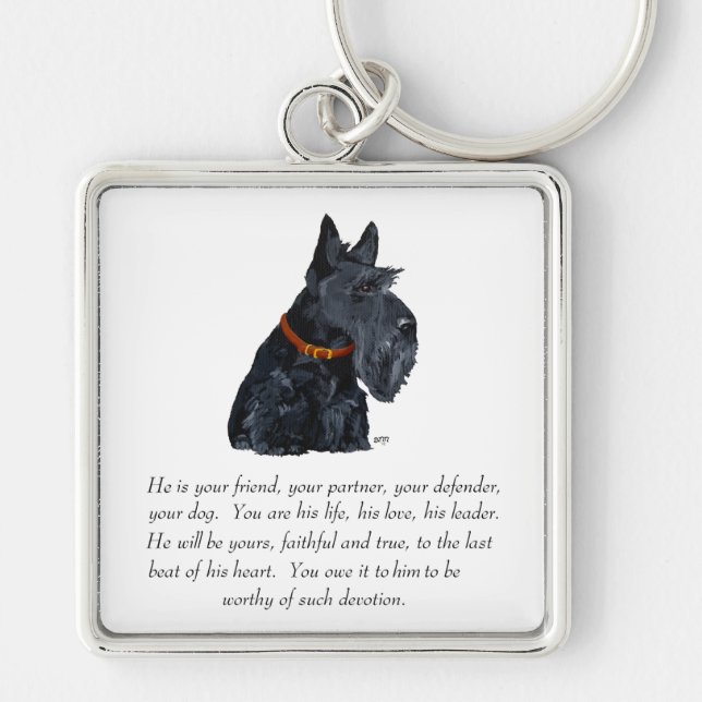Scottish Terrier Keepsake Keychain (Front)