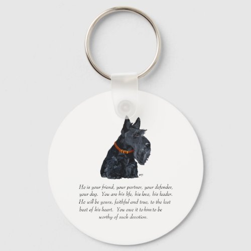 Scottish Terrier Keepsake Keychain