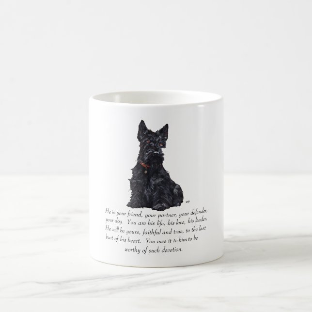 Scottish Terrier Keepsake - MALE Dog Coffee Mug (Center)