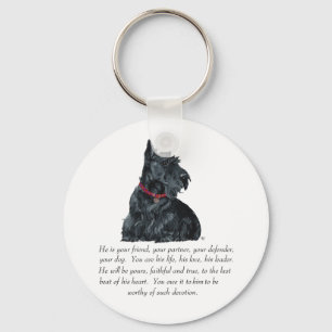 Scottish Terrier Keepsake - MALE Dog Keychain