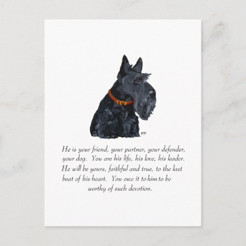 Scottish Terrier Keepsake Postcard