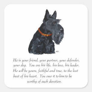 Scottish Terrier Keepsake Square Sticker