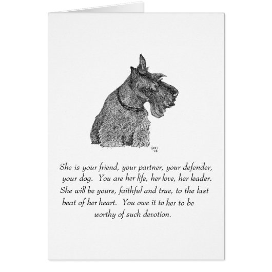 Scottish Terrier Keepsakes - FEMALE (Front)