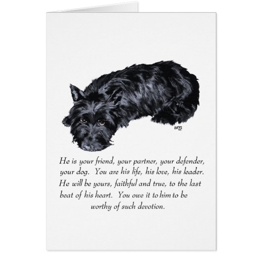 Scottish Terrier Keepsakes - MALE (Front)