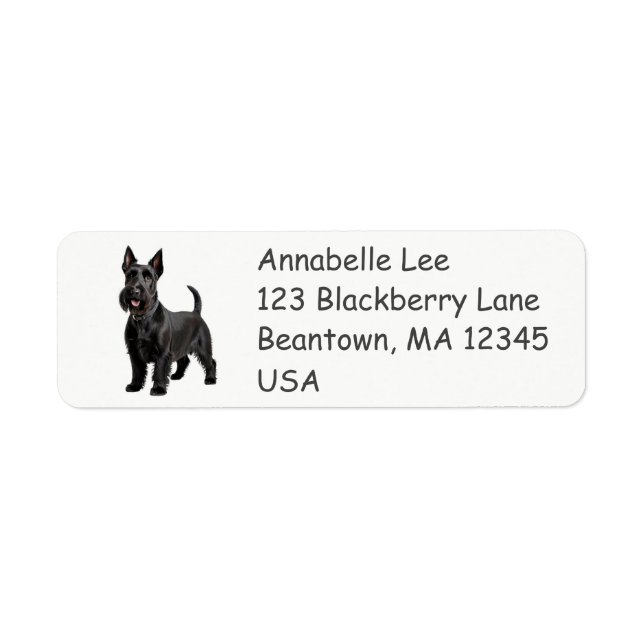 Scottish Terrier Label (Front)