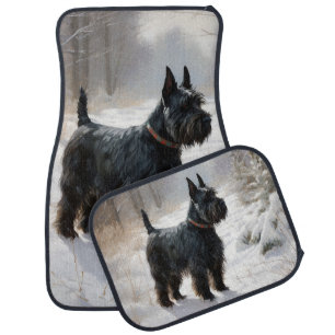 Scottish Terrier Let It Snow Christmas Car Floor Mat