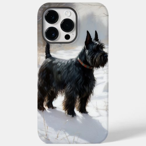 Scottish Terrier Let It Snow Christmas Case_Mate iPhone 14 Pro Max Case