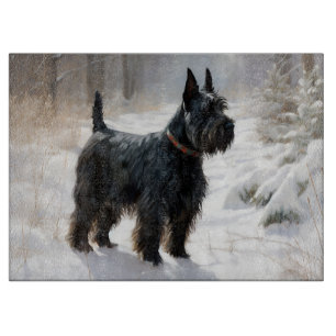 Scottish Terrier Let It Snow Christmas Cutting Board