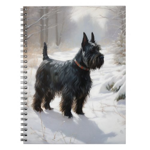 Scottish Terrier Let It Snow Christmas Notebook