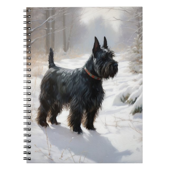 Scottish Terrier Let It Snow Christmas Notebook (Front)