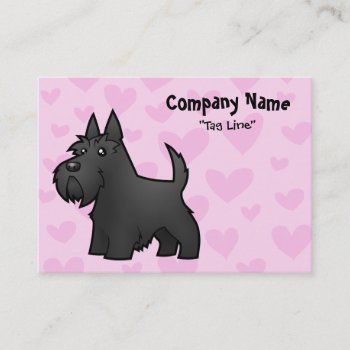 Scottish Terrier Love Business Card by CartoonizeMyPet at Zazzle