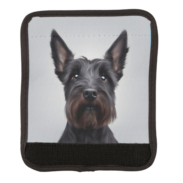 Scottish Terrier Luggage Handle Wrap (Front)