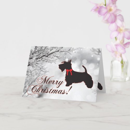Scottish Terrier Merry Christmas  Card