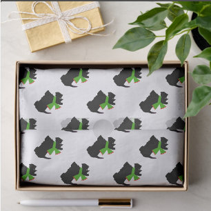 Scottish Terrier Merry Christmas Plaid Tissue Paper